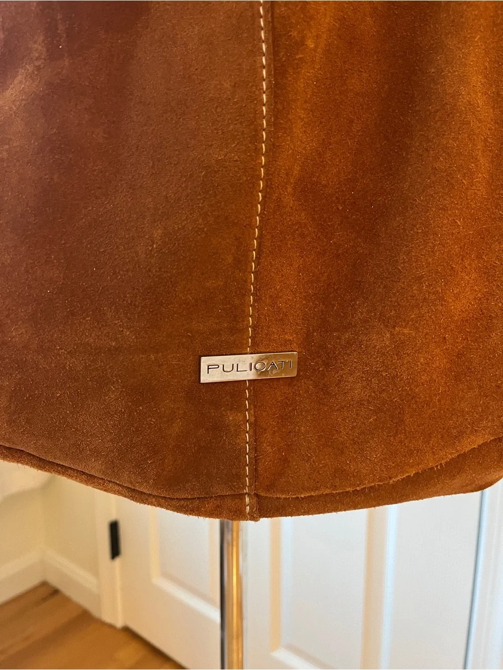 Vintage Pulicati Suede Hobo Bag in Cognac Brown